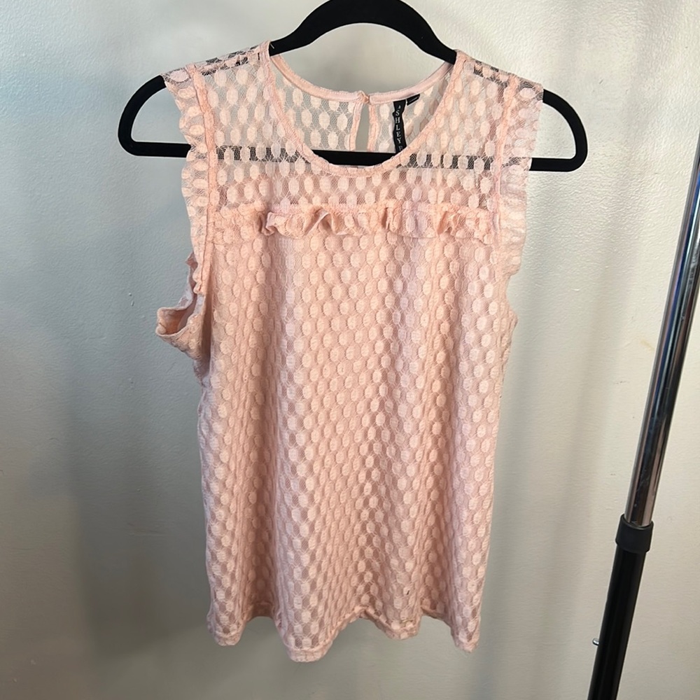 Pink Sleeveless Blouse